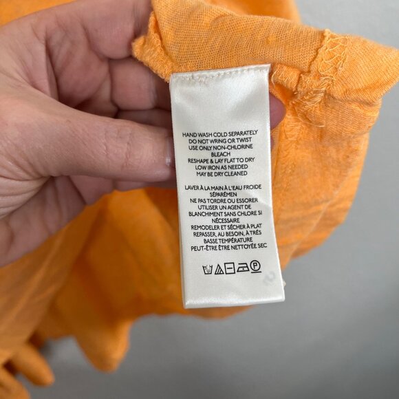 Free People Orange Boho Market Embroidered Cotton Tunic Medium - Picture 9 of 11